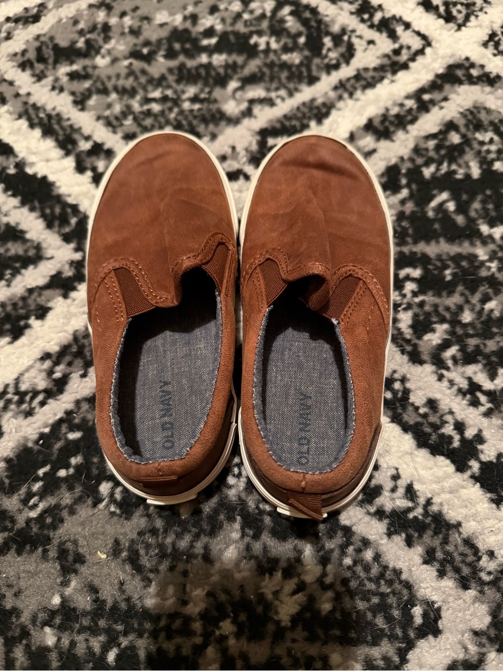 Old Navy Brown Slip-On Kids Sneakers